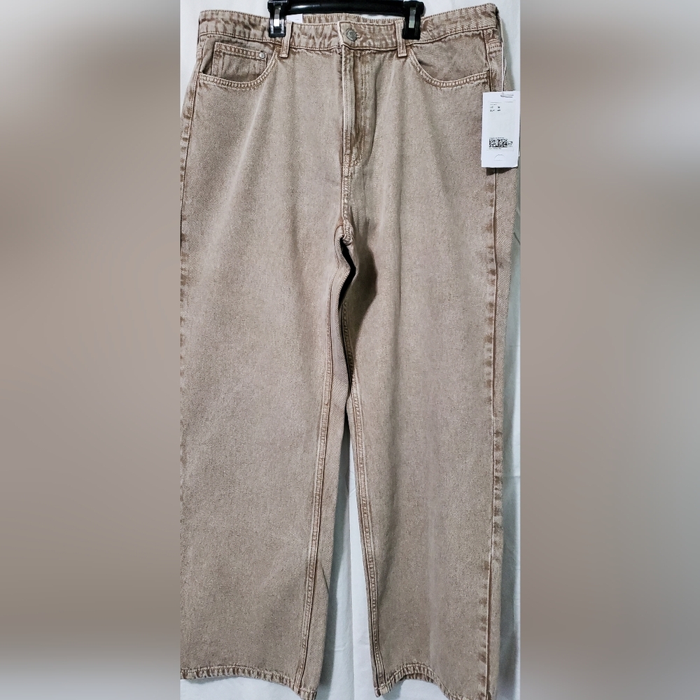 H&M Tan Flare & Wide Leg Jeans